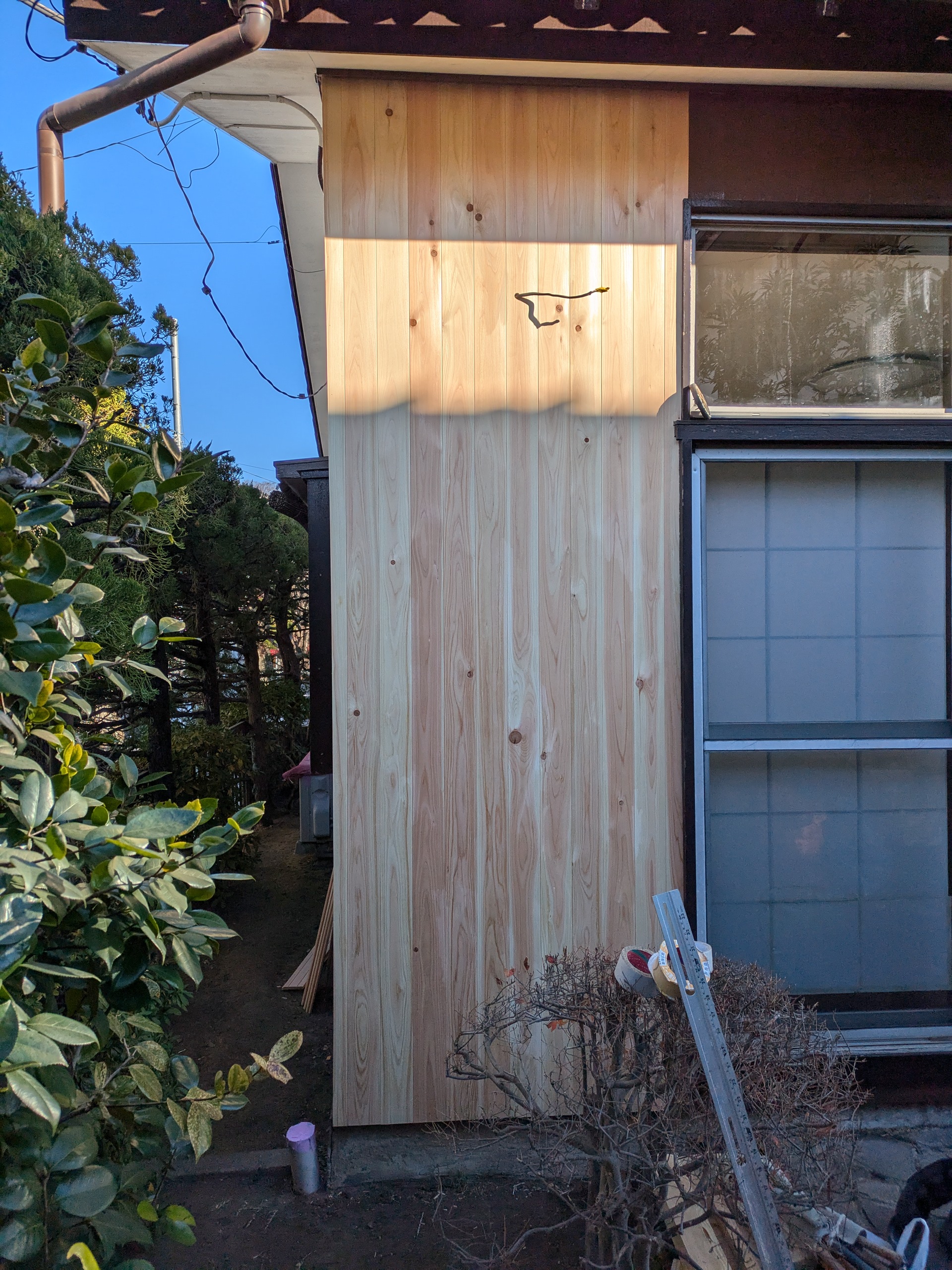 耐震改修 外周部 外壁張り付け