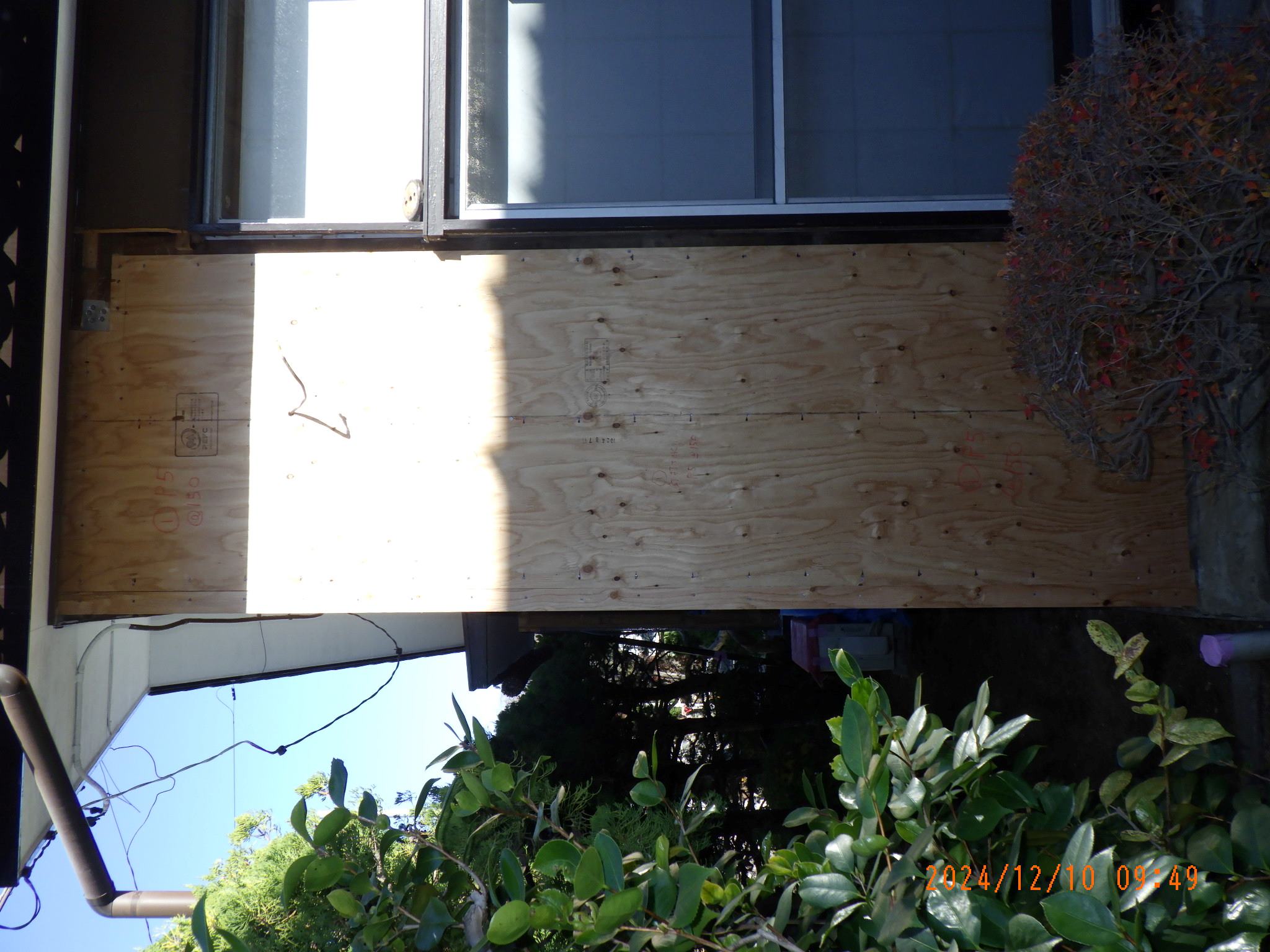 耐震改修 外周部 構造用合板張り付け